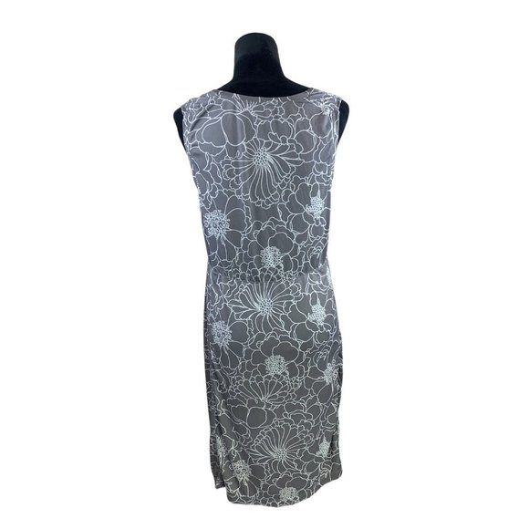 L.L. Bean Mandala Dress Floral Knee Length Outdoor Dress Zip Pocket Size XS Gray - Picture 5 of 9